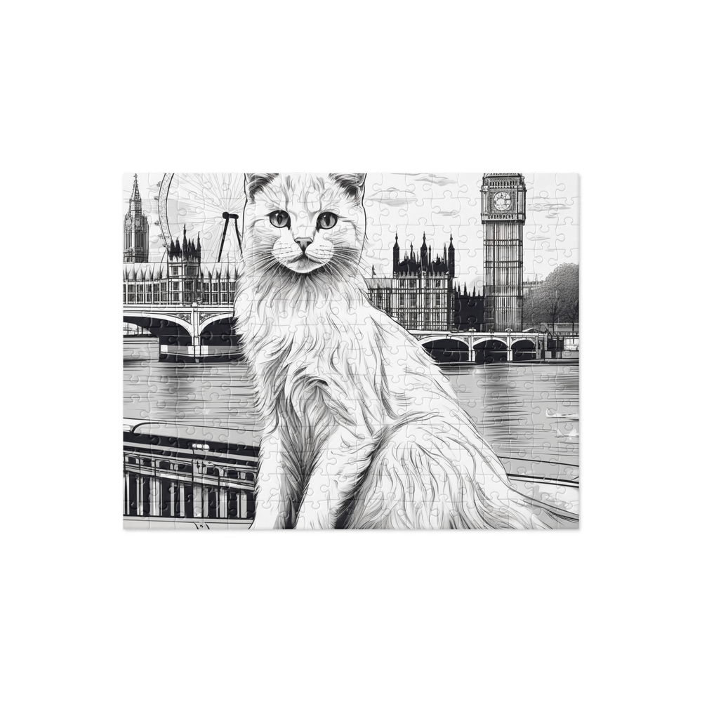 PugMug Custom White Companion Cat Jigsaw Puzzle