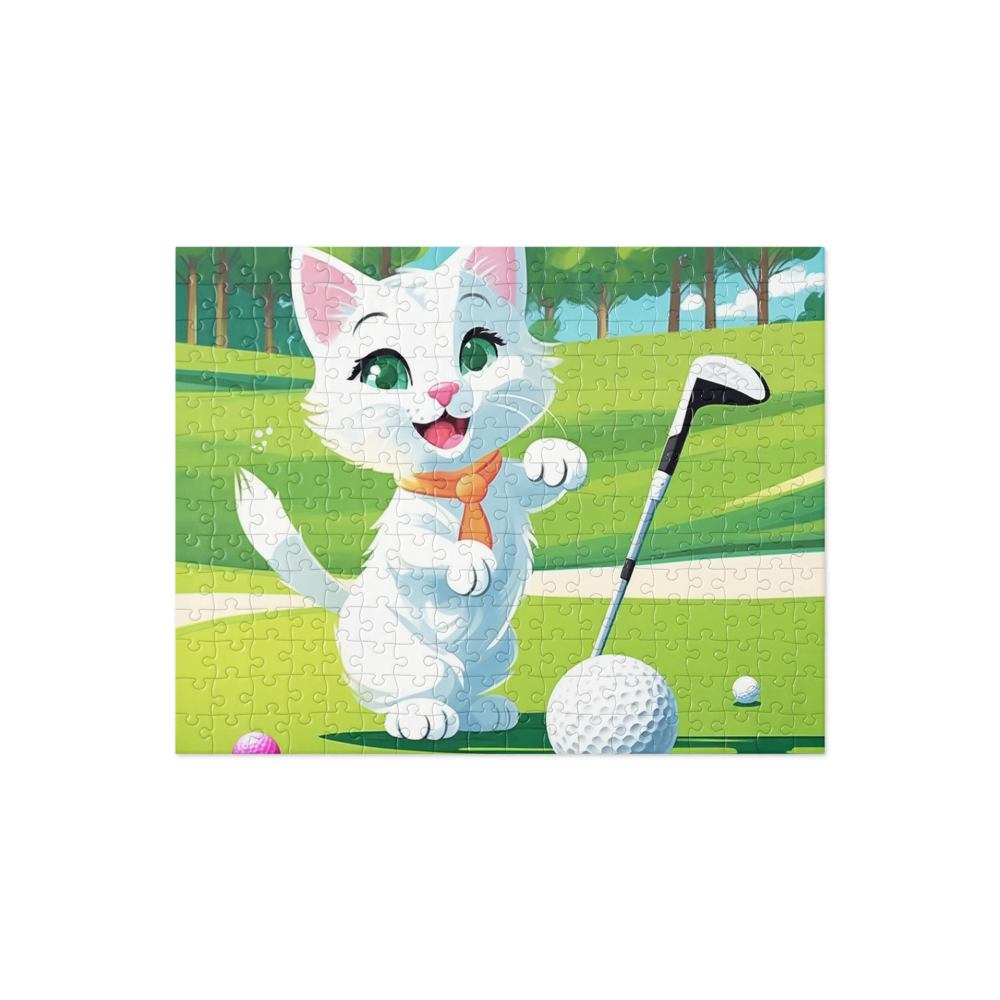 PugMug Custom White Companion Cat Jigsaw Puzzle