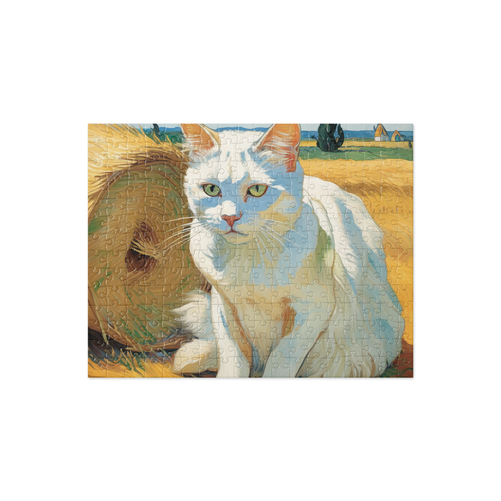 PugMug Custom White Companion Cat Jigsaw Puzzle