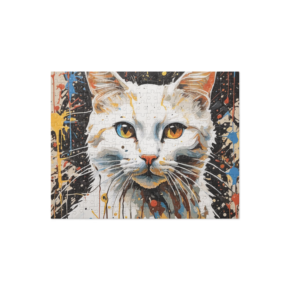 PugMug Custom White Companion Cat Jigsaw Puzzle