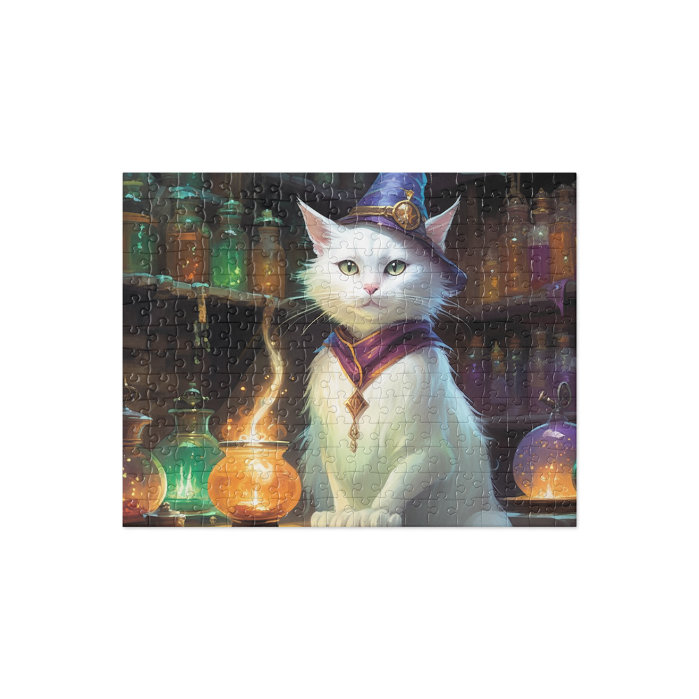 PugMug Custom White Companion Cat Jigsaw Puzzle
