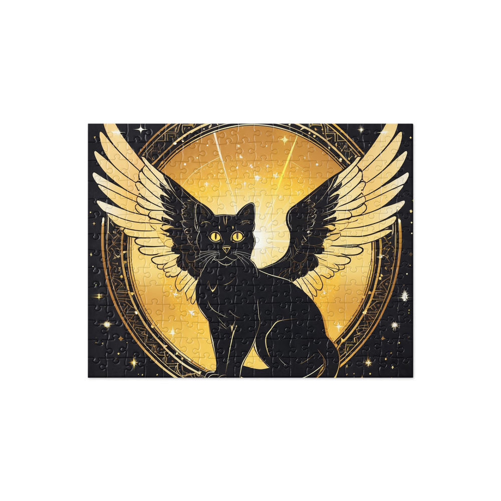 PugMug Custom Black Exotic Cat Jigsaw Puzzle