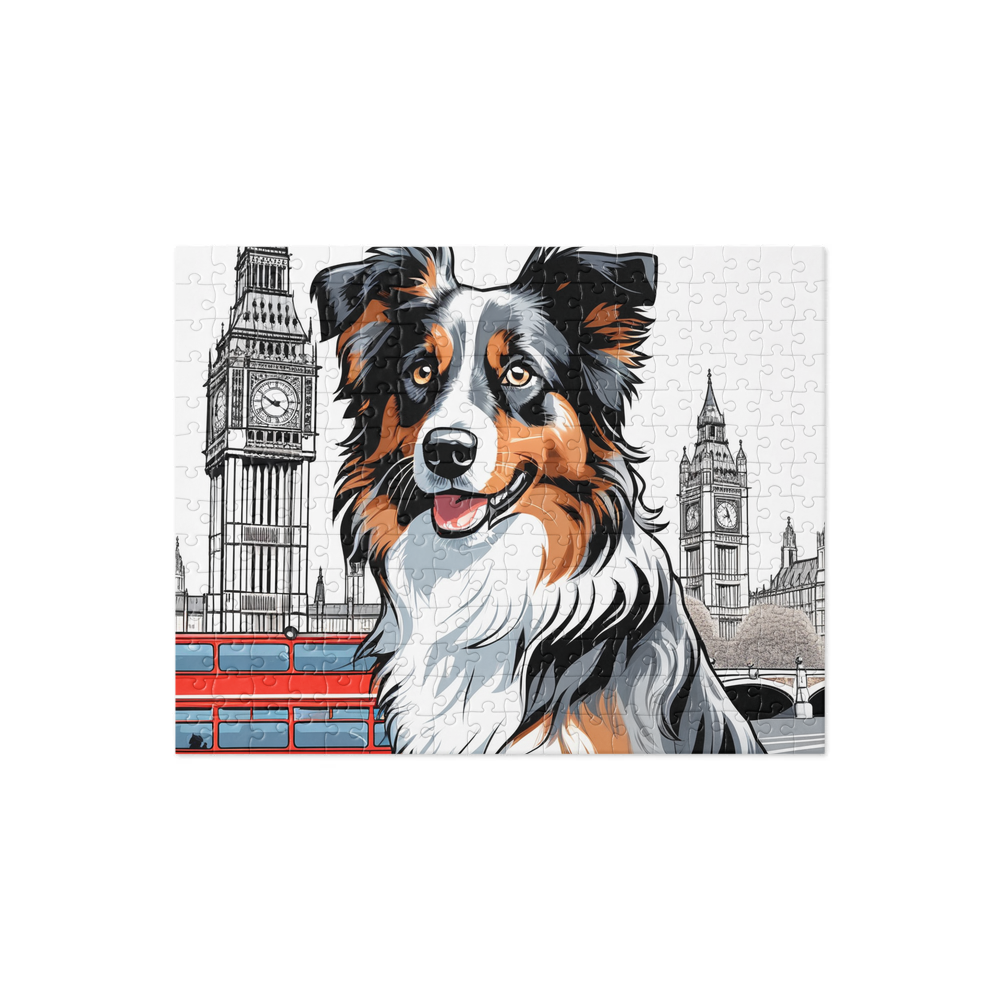 PugMug Custom Australian Shepherd Dog Jigsaw Puzzle