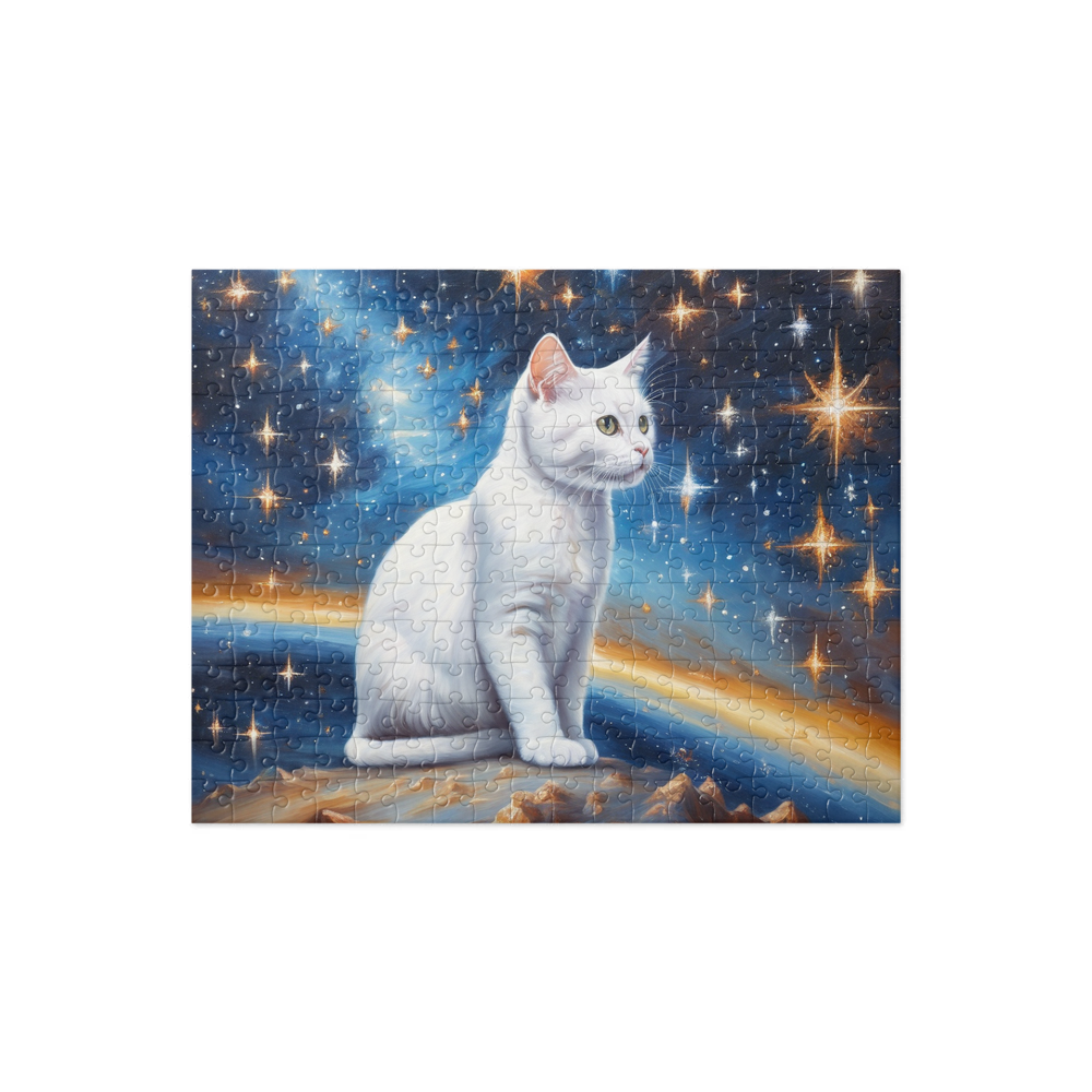 PugMug Custom White Companion Cat Jigsaw Puzzle