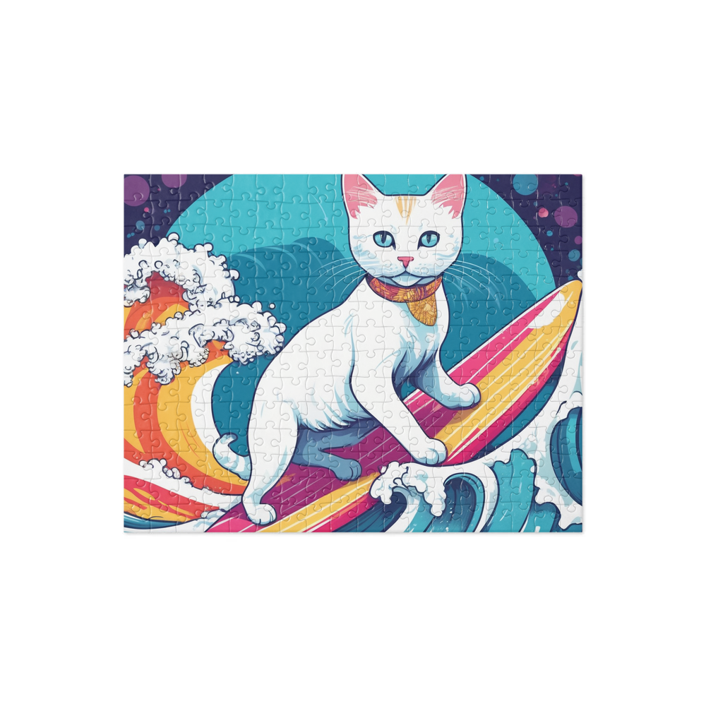 PugMug Custom White Companion Cat Jigsaw Puzzle