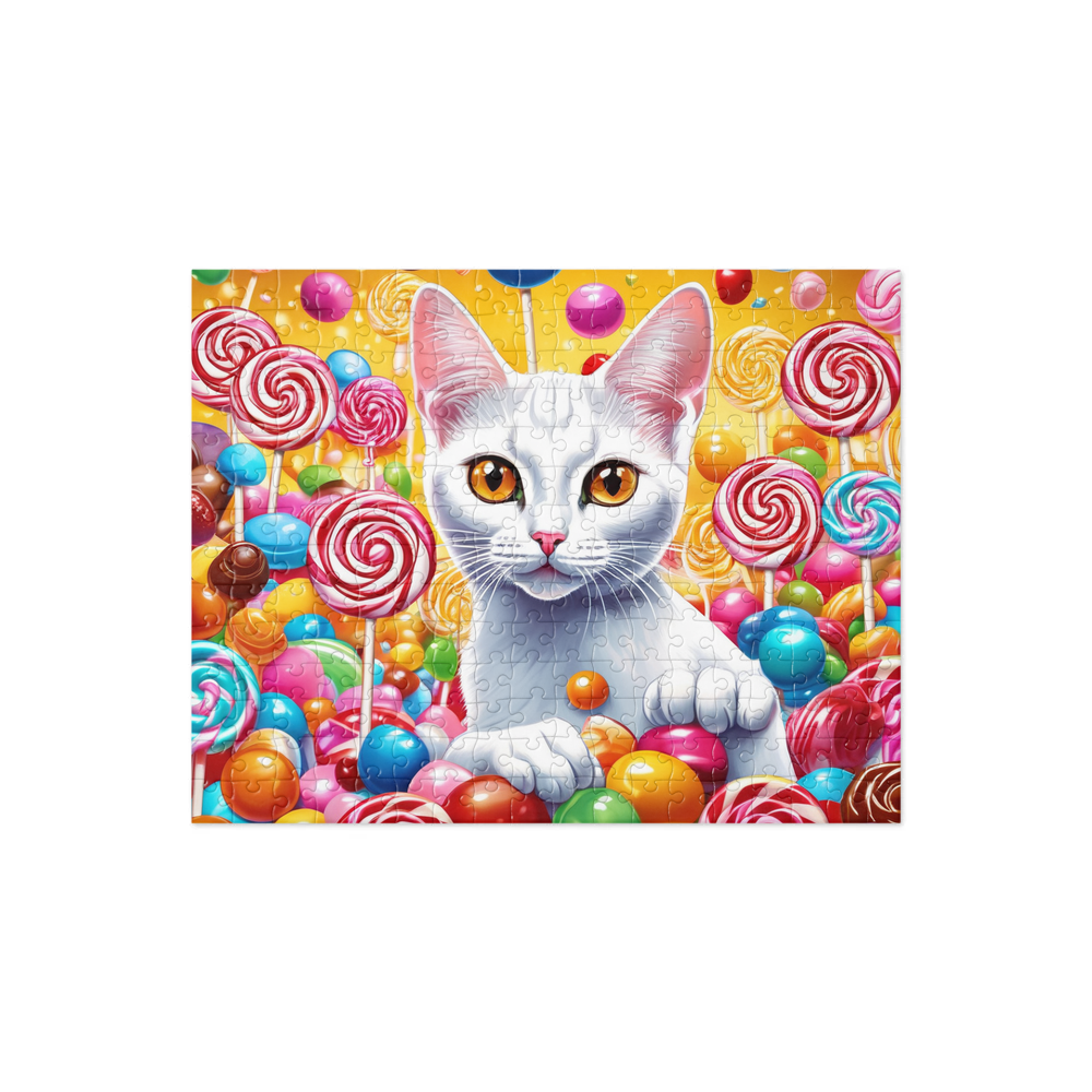 PugMug Custom White Abyssinian Cat Jigsaw Puzzle