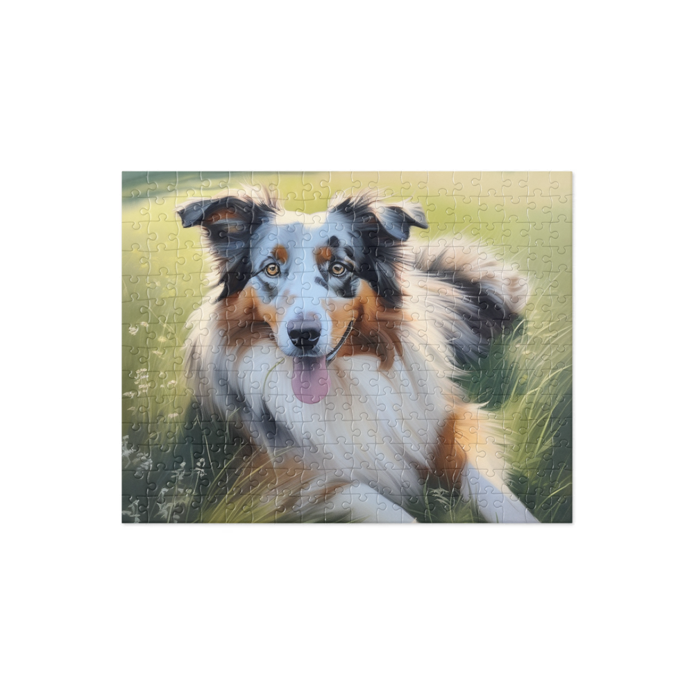 PugMug Custom Australian Shepherd Dog Jigsaw Puzzle