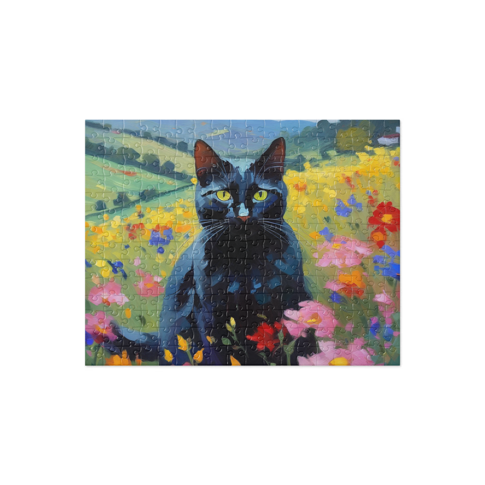 PugMug Custom Black Companion Cat Jigsaw Puzzle