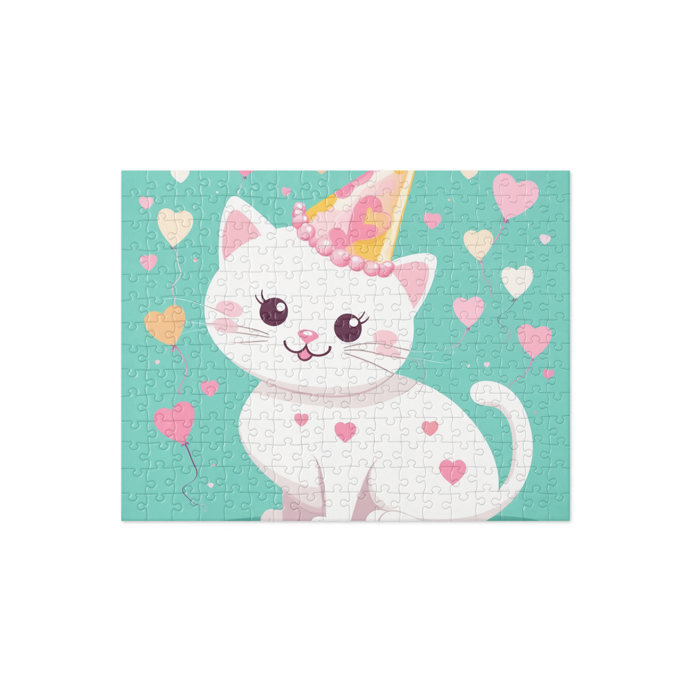 PugMug Custom White Companion Cat Jigsaw Puzzle