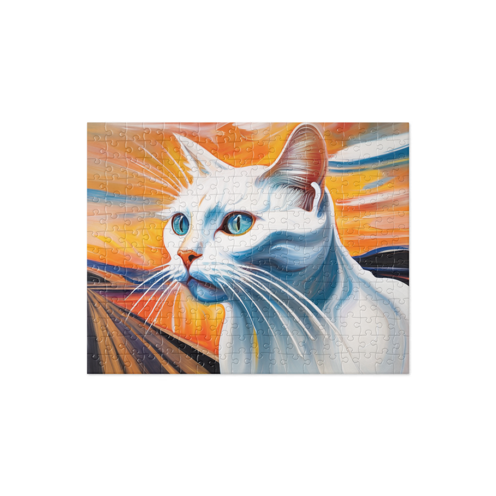 PugMug Custom White Companion Cat Jigsaw Puzzle