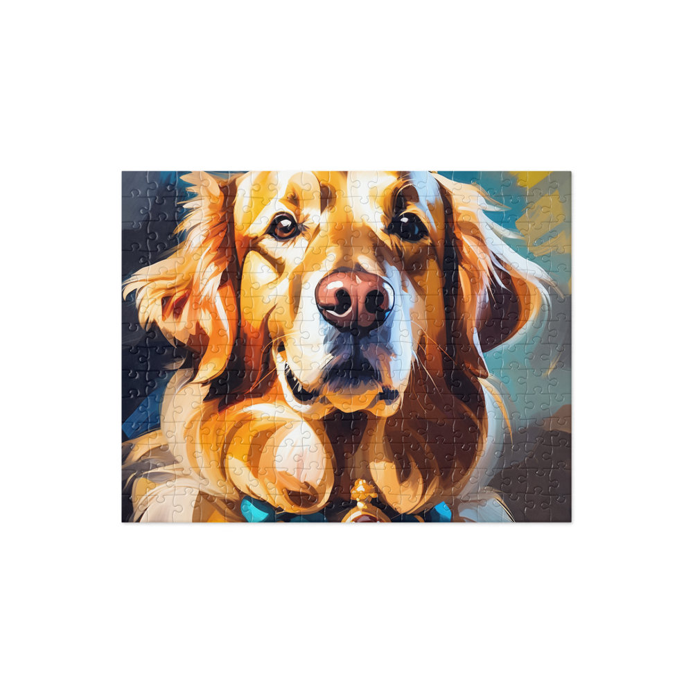 PugMug Custom Golden Retriever Jigsaw Puzzle