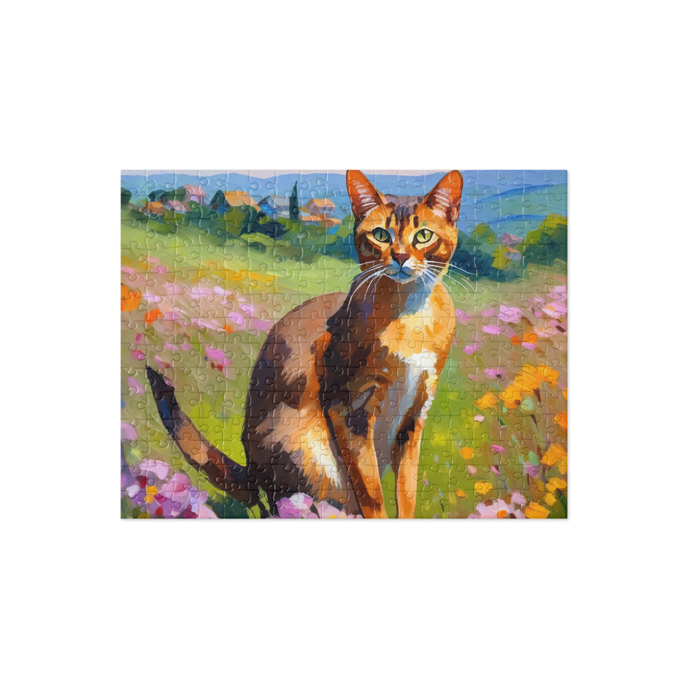 PugMug Custom Tabby Abyssinian Cat Jigsaw Puzzle