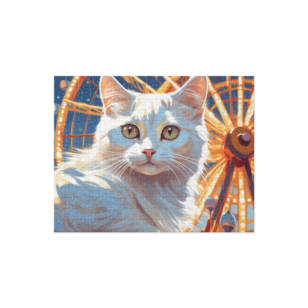 PugMug Custom White Companion Cat Jigsaw Puzzle