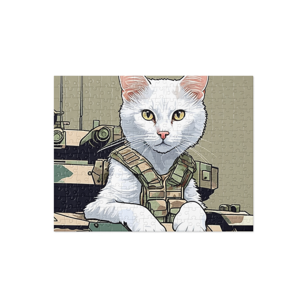 PugMug Custom White Companion Cat Jigsaw Puzzle