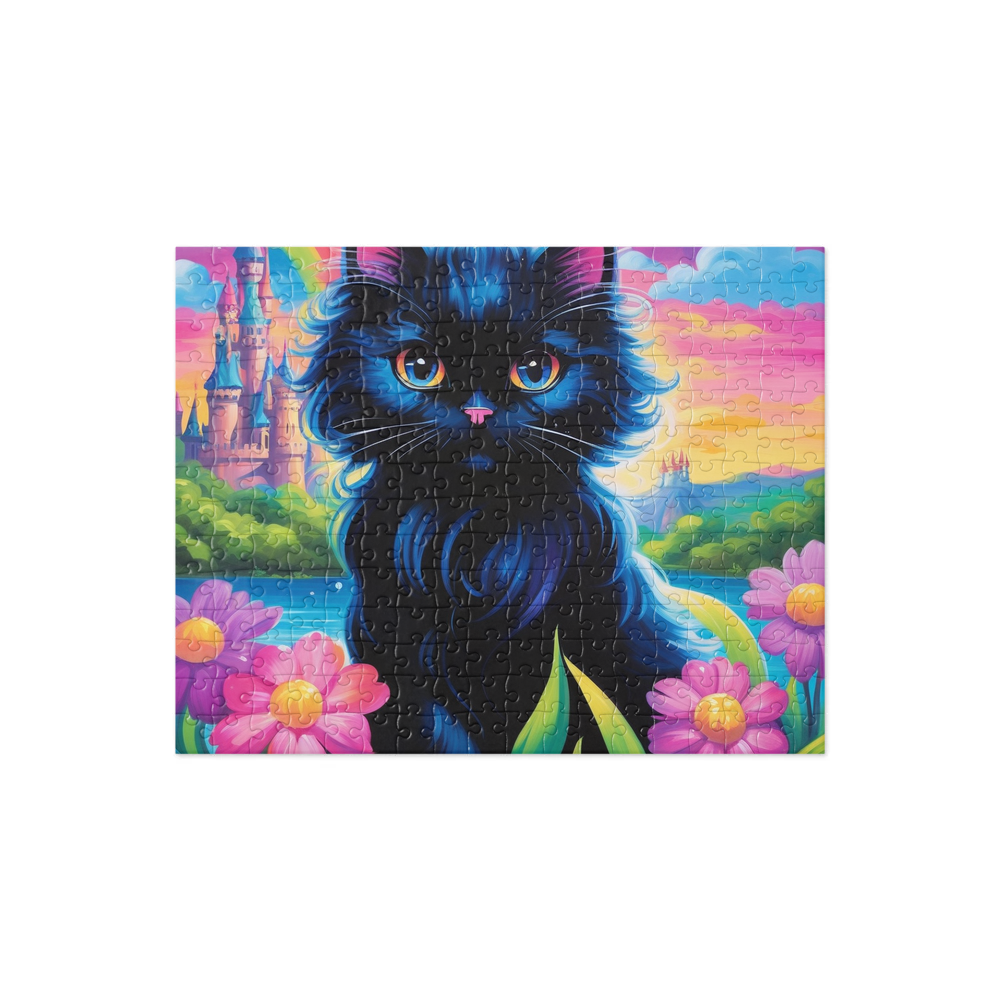 PugMug Custom Black Persian Cat Jigsaw Puzzle