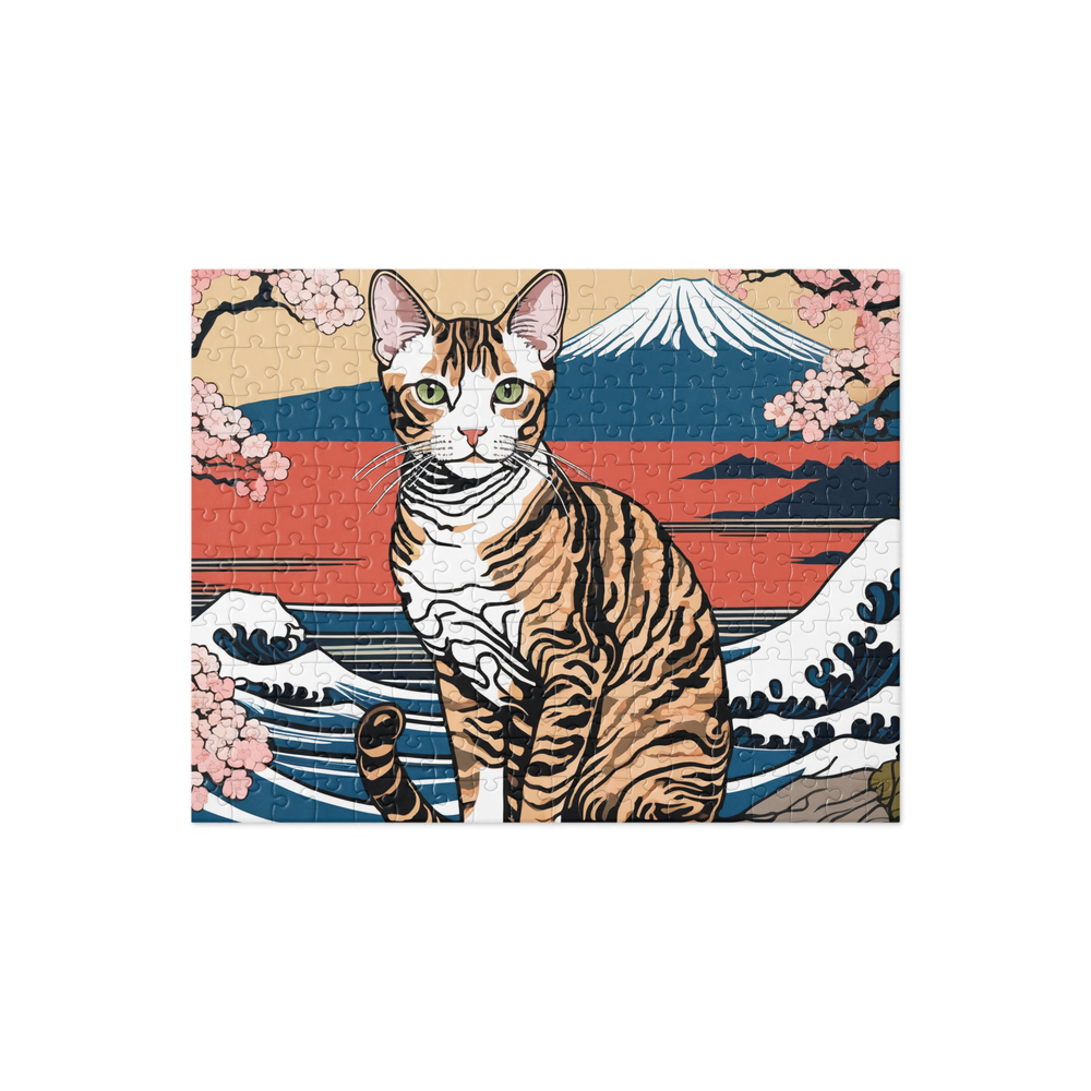 PugMug Custom Tabby Devon Rex Cat Jigsaw Puzzle