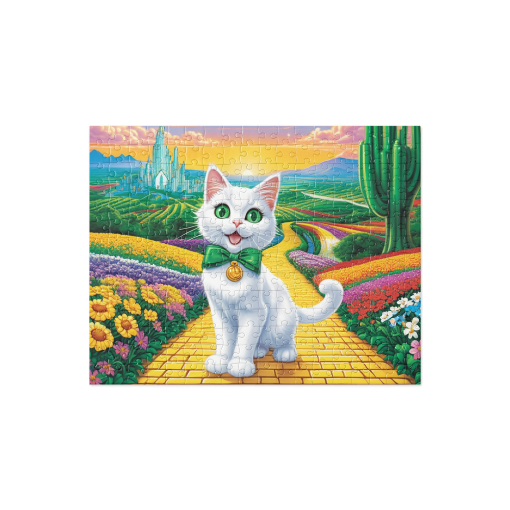 PugMug Custom White Companion Cat Jigsaw Puzzle