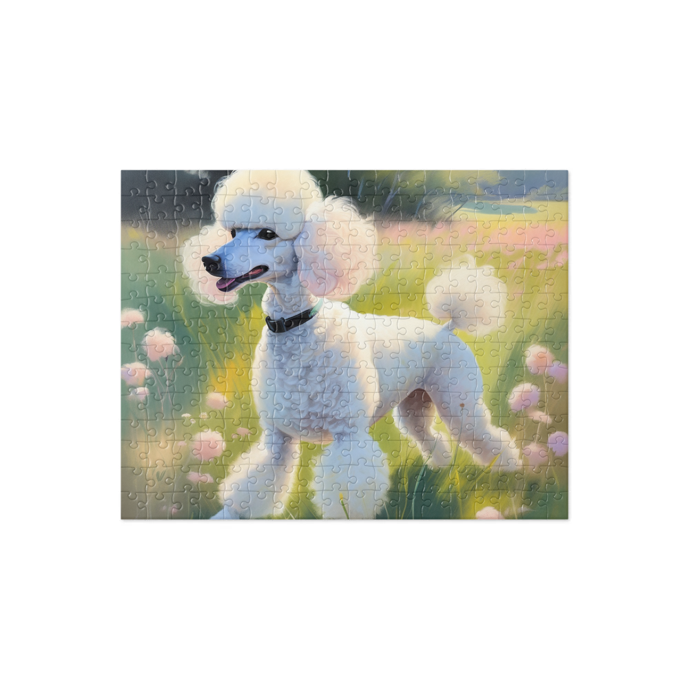 PugMug Custom White Poodle Jigsaw Puzzle