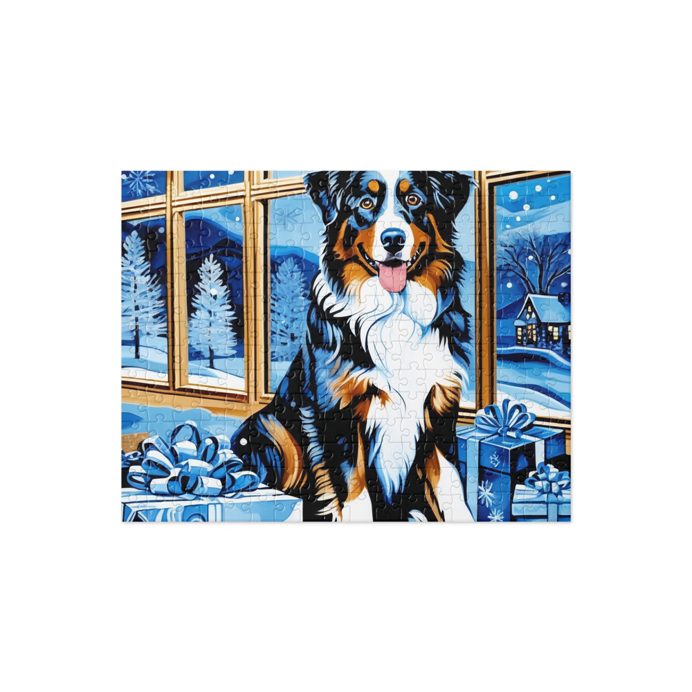 PugMug Custom Australian Shepherd Dog Jigsaw Puzzle