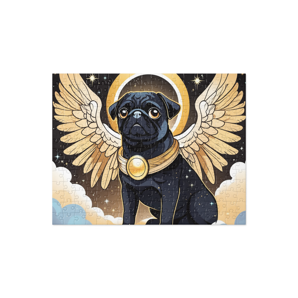 PugMug Custom Black Pug Jigsaw Puzzle