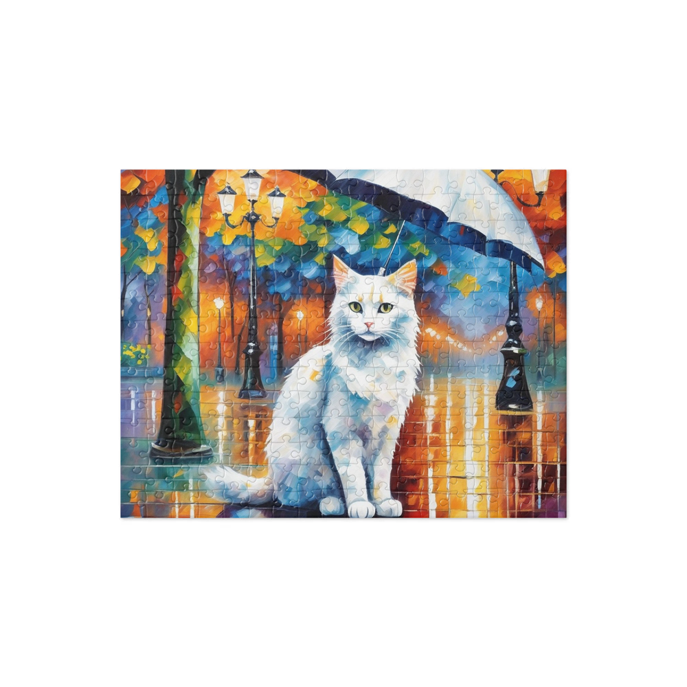 PugMug Custom White Companion Cat Jigsaw Puzzle