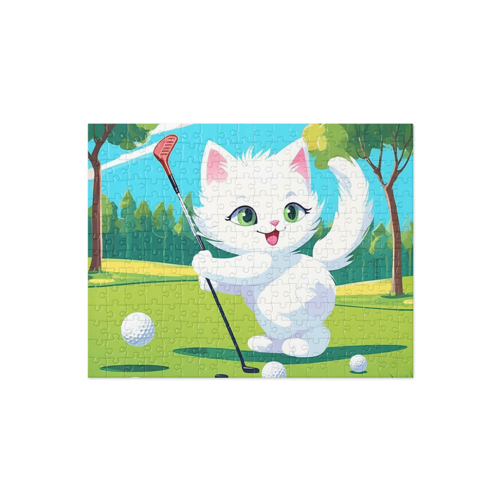 PugMug Custom White Companion Cat Jigsaw Puzzle