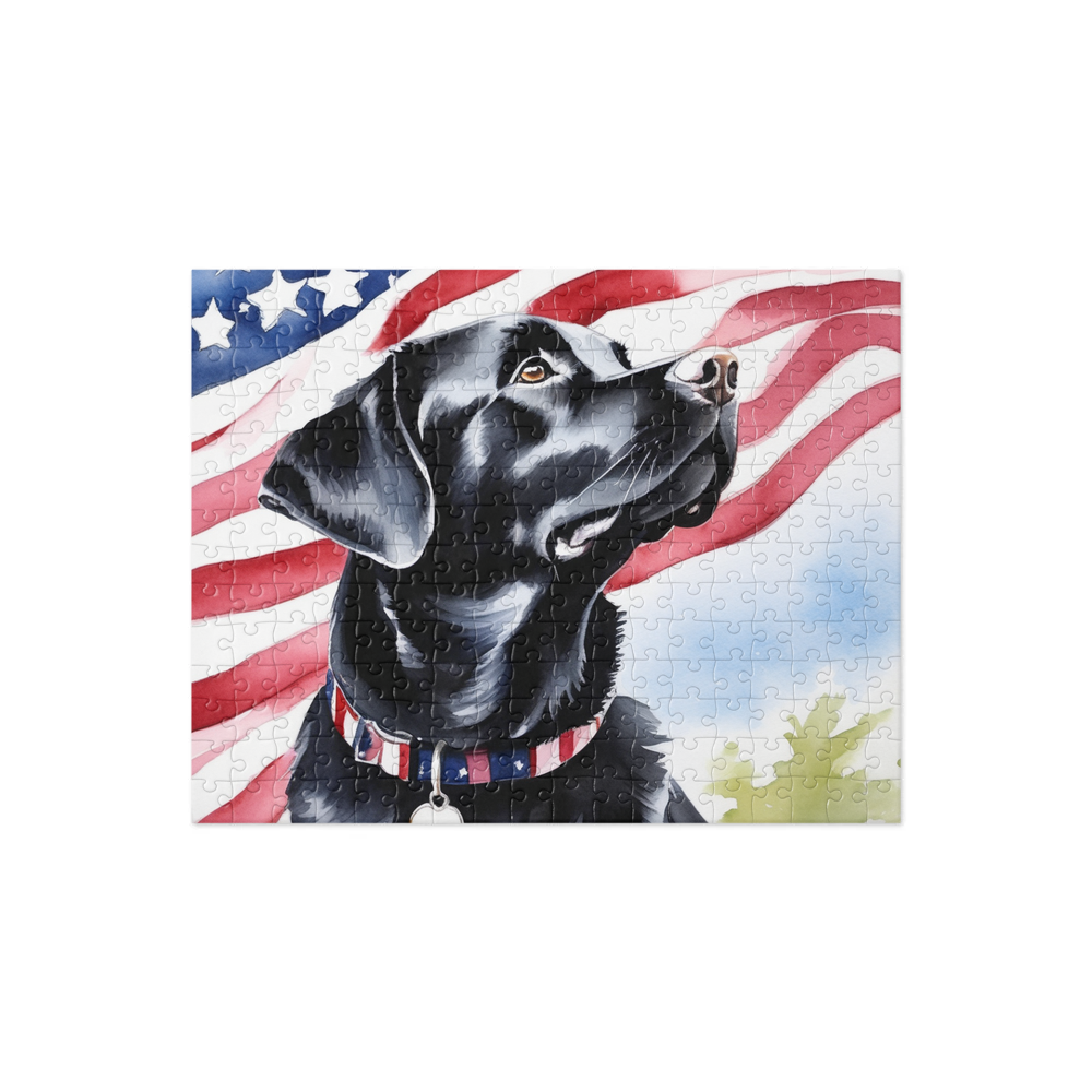 PugMug Custom Black Labrador Retriever Jigsaw Puzzle