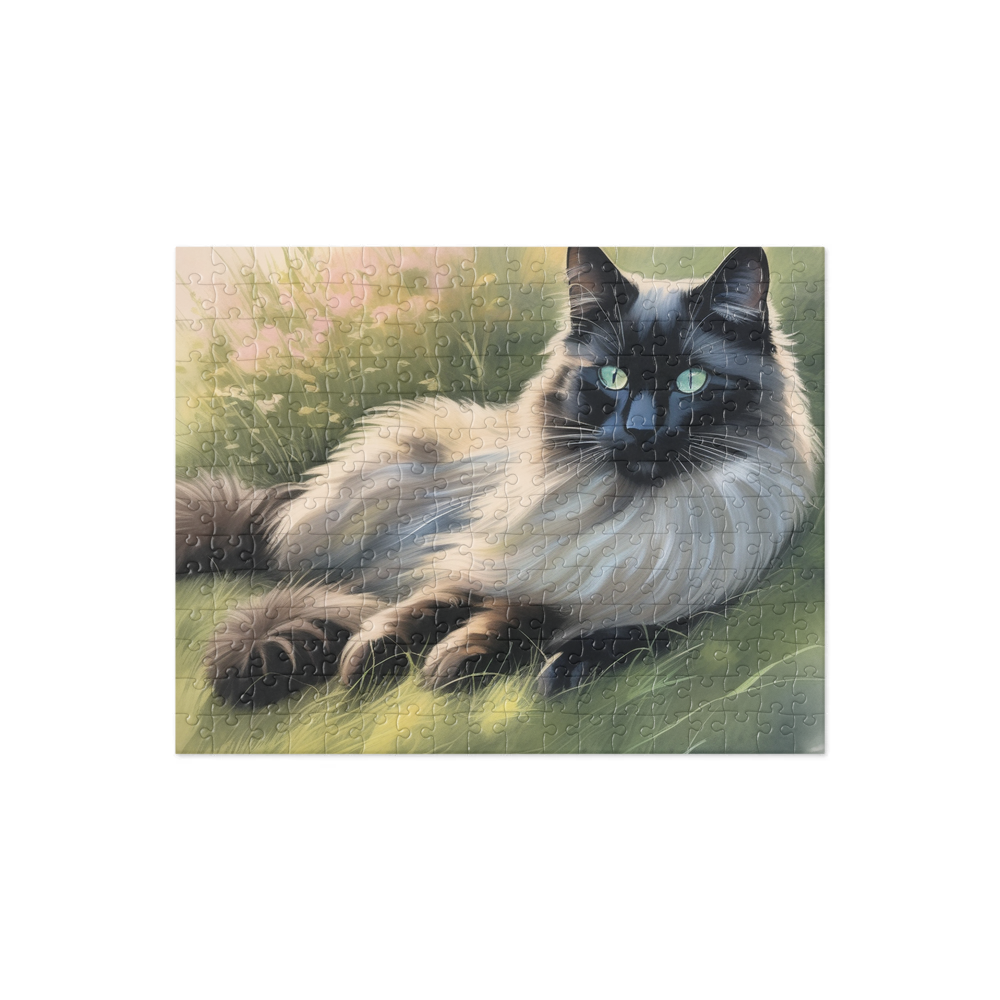 PugMug Custom Black Ragdoll Cat Jigsaw Puzzle