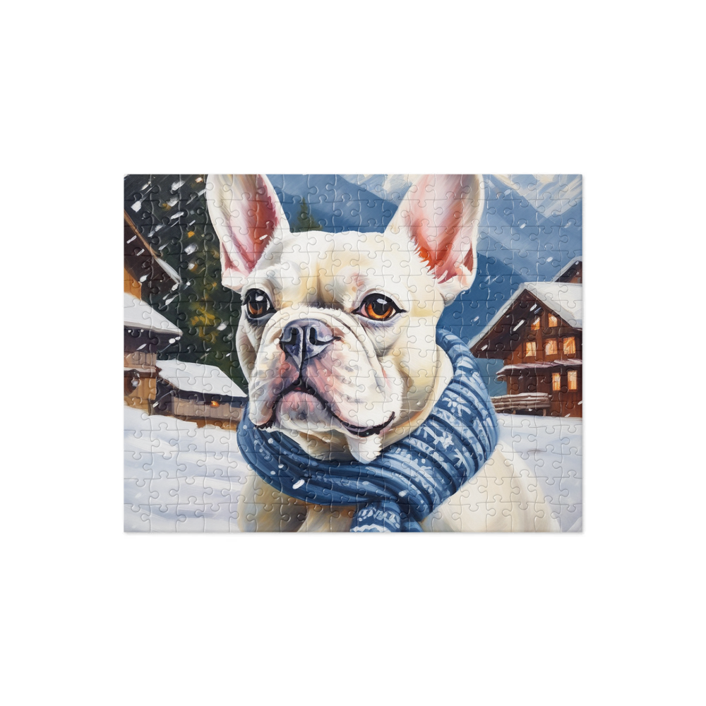 PugMug Custom White French Bulldog Jigsaw Puzzle