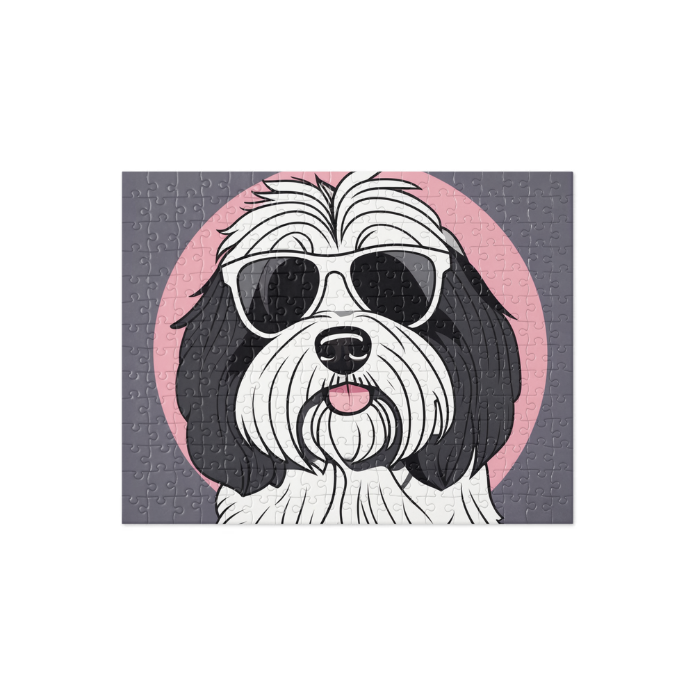 PugMug Custom Black-and-white Havanese Dog Jigsaw Puzzle