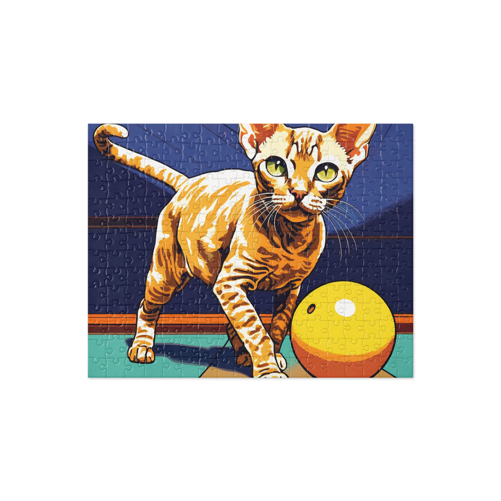 PugMug Custom Tabby Devon Rex Cat Jigsaw Puzzle