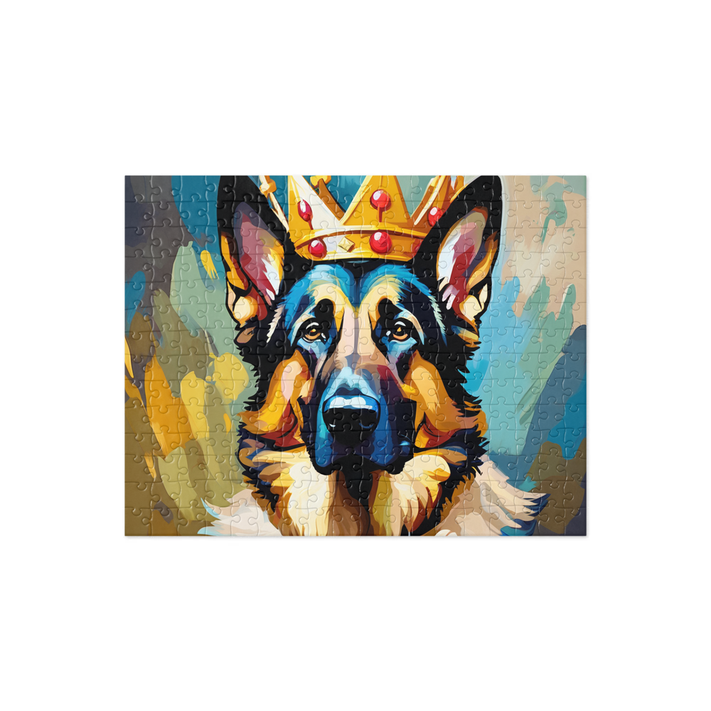 PugMug Custom German Shepherd Dog Jigsaw Puzzle