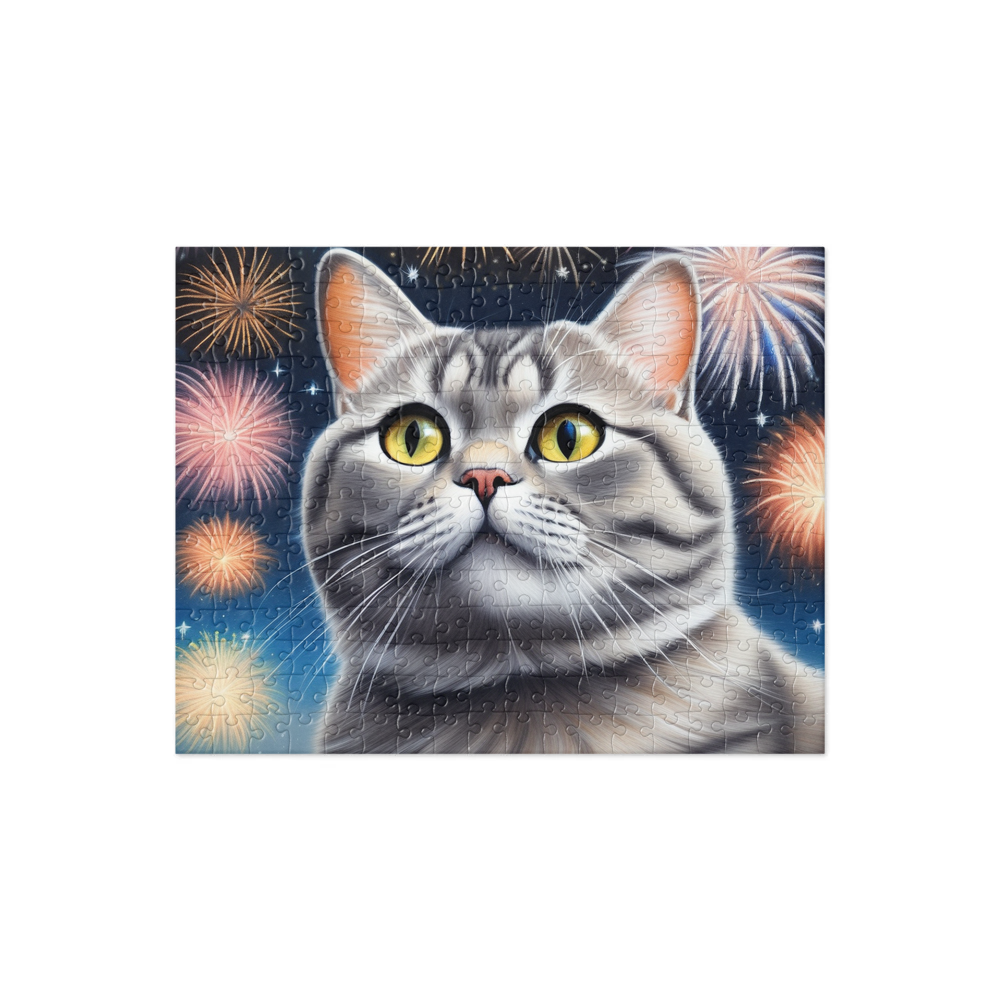 PugMug Custom Tabby British Shorthair Cat Jigsaw Puzzle