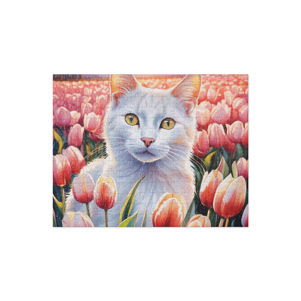 PugMug Custom White Companion Cat Jigsaw Puzzle