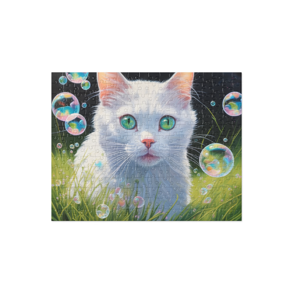 PugMug Custom White Companion Cat Jigsaw Puzzle