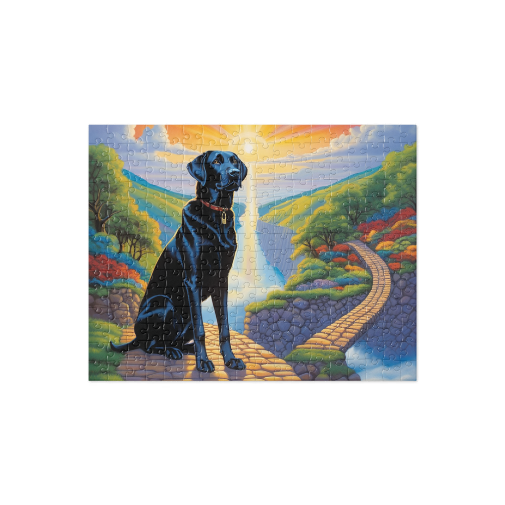 PugMug Custom Black Labrador Retriever Jigsaw Puzzle