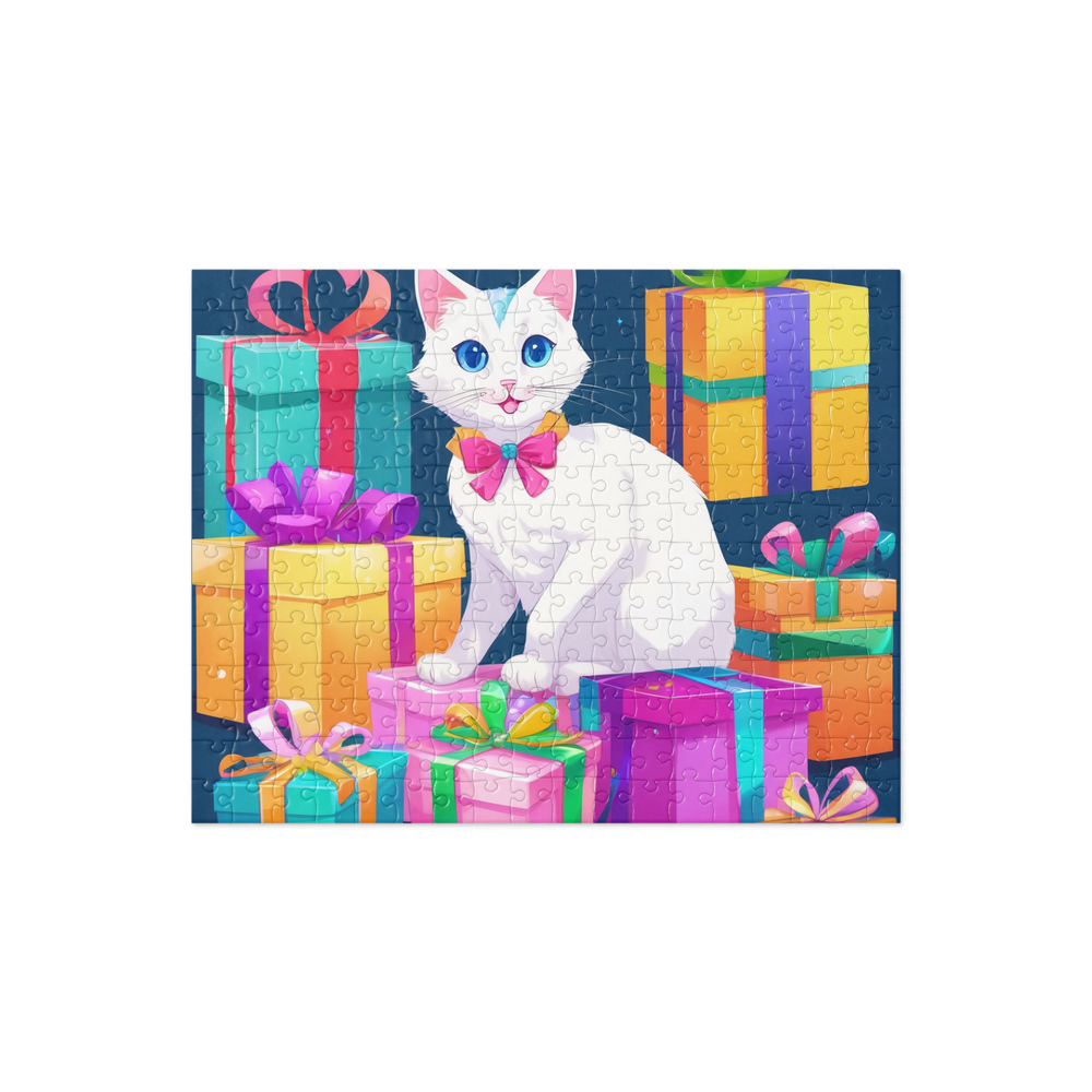 PugMug Custom White Companion Cat Jigsaw Puzzle