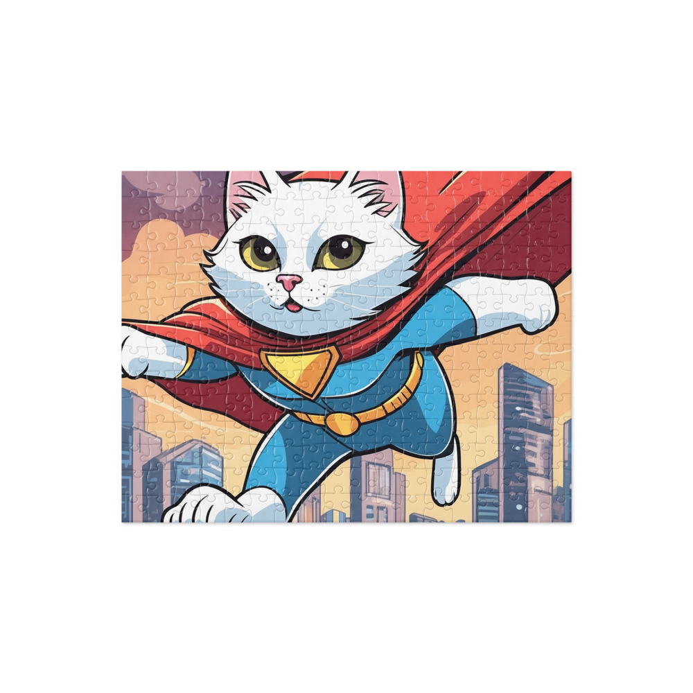 PugMug Custom White Companion Cat Jigsaw Puzzle