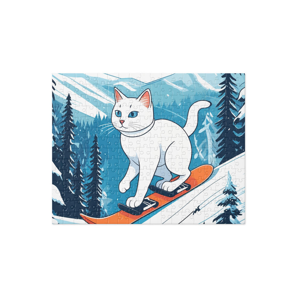 PugMug Custom White Companion Cat Jigsaw Puzzle