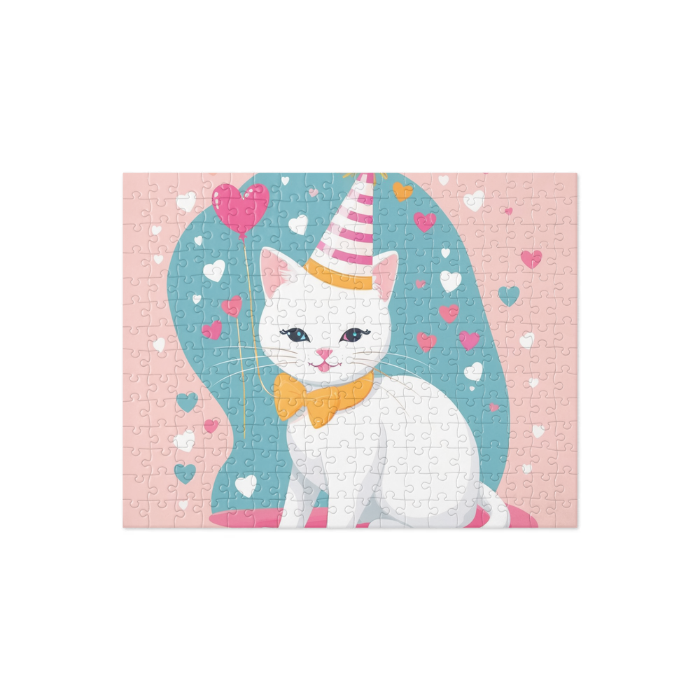 PugMug Custom White Companion Cat Jigsaw Puzzle