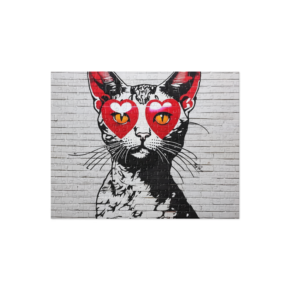 PugMug Custom Tabby Devon Rex Cat Jigsaw Puzzle