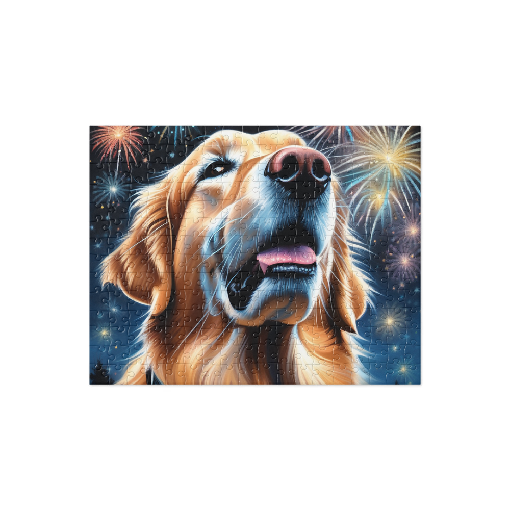 PugMug Custom Golden Retriever Jigsaw Puzzle