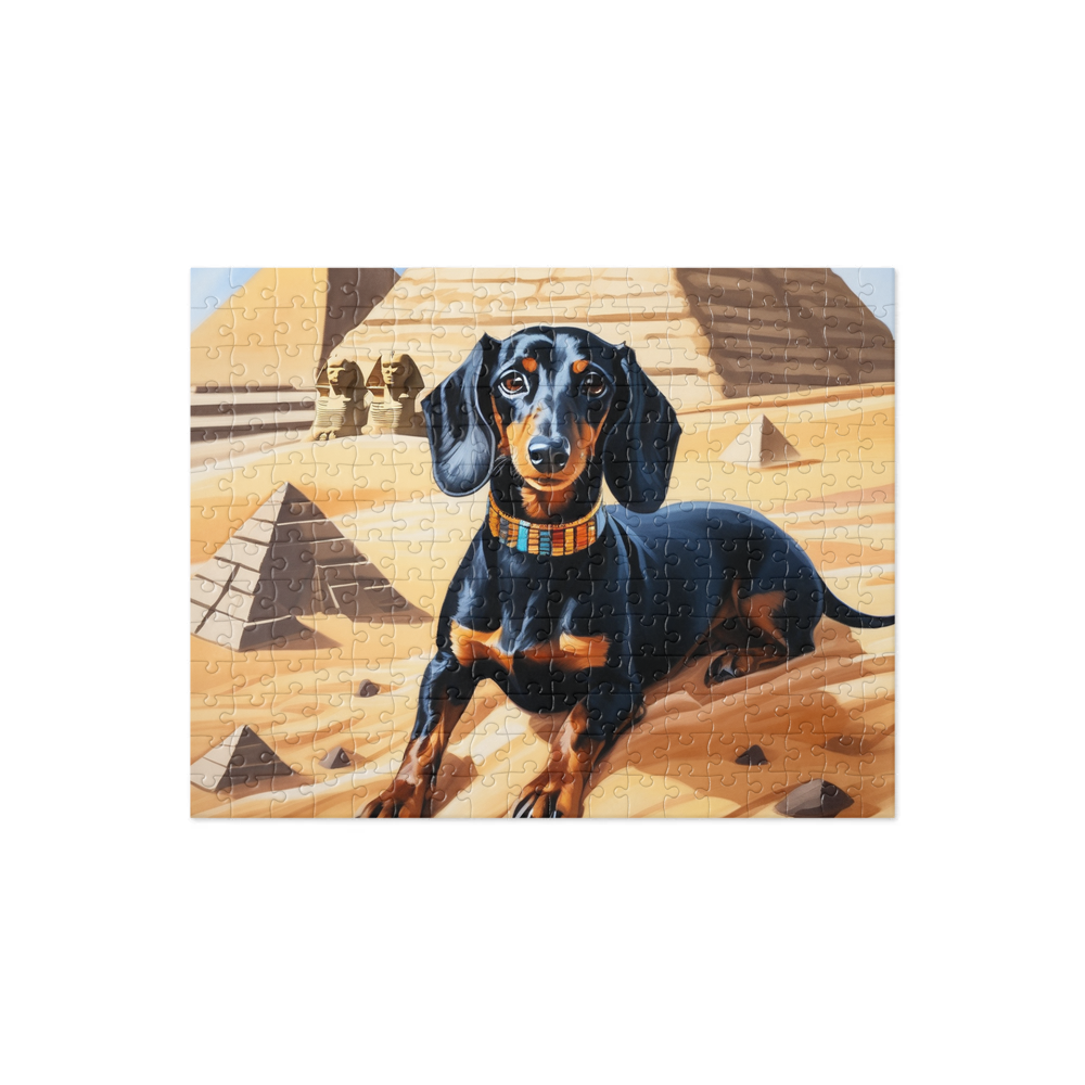 PugMug Custom Black Dachshund Jigsaw Puzzle