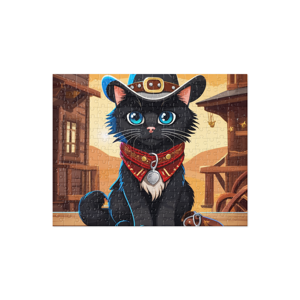 PugMug Custom Black Ragdoll Cat Jigsaw Puzzle