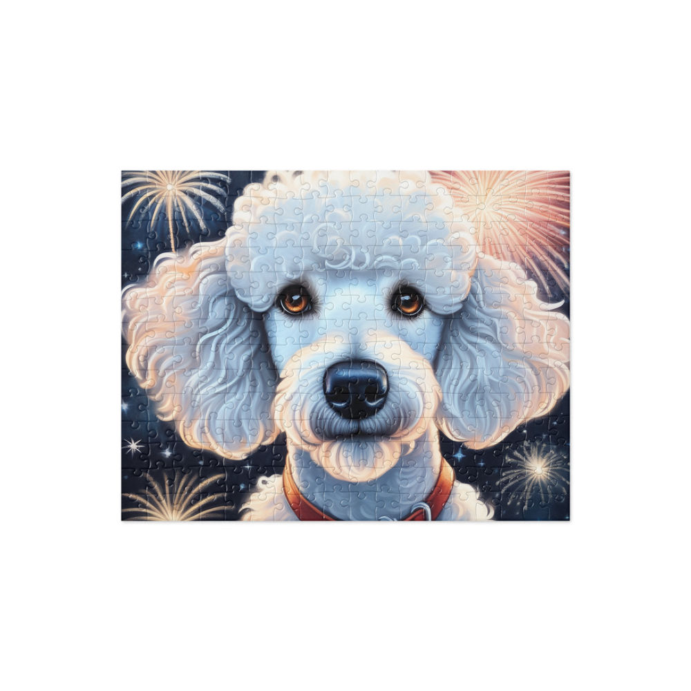 PugMug Custom White Poodle Jigsaw Puzzle