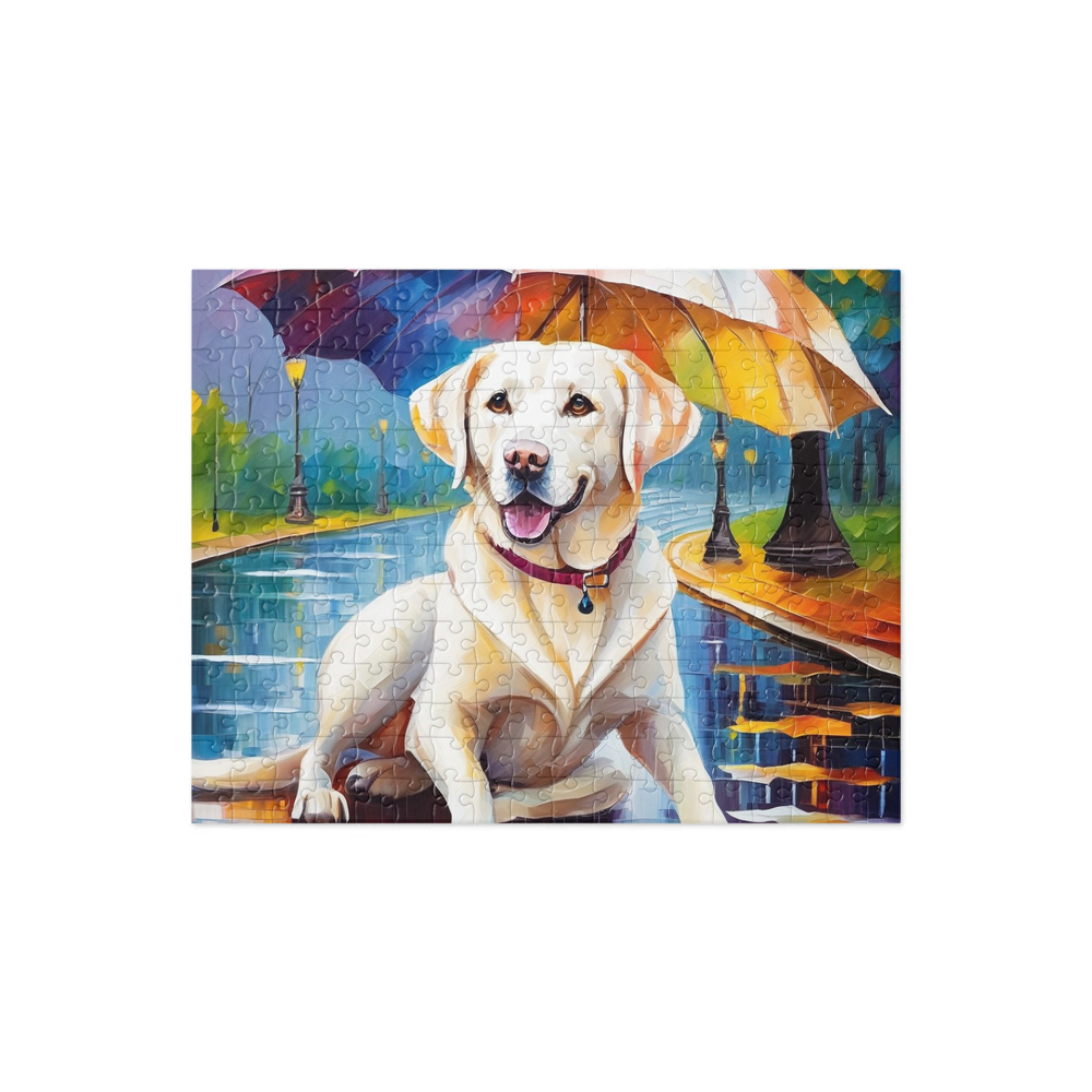 PugMug Custom White Labrador Retriever Jigsaw Puzzle