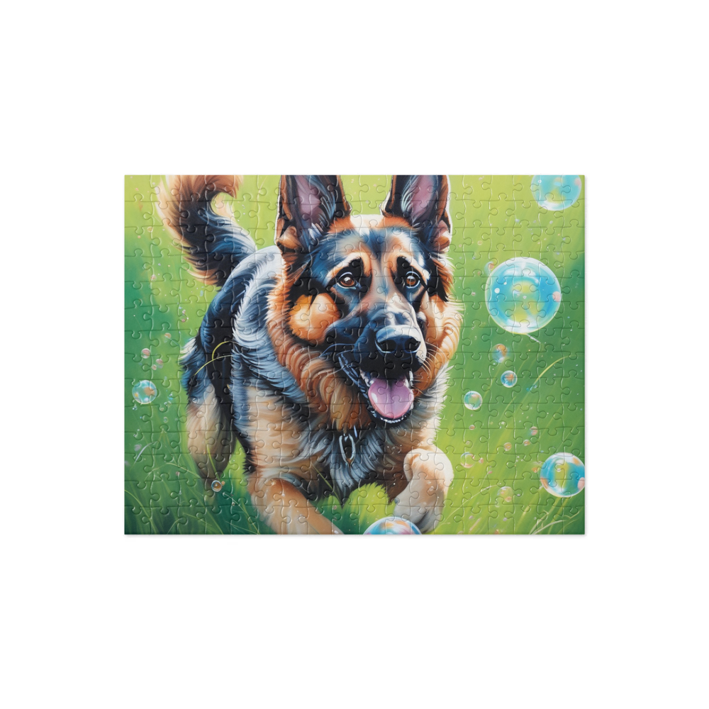 PugMug Custom German Shepherd Dog Jigsaw Puzzle