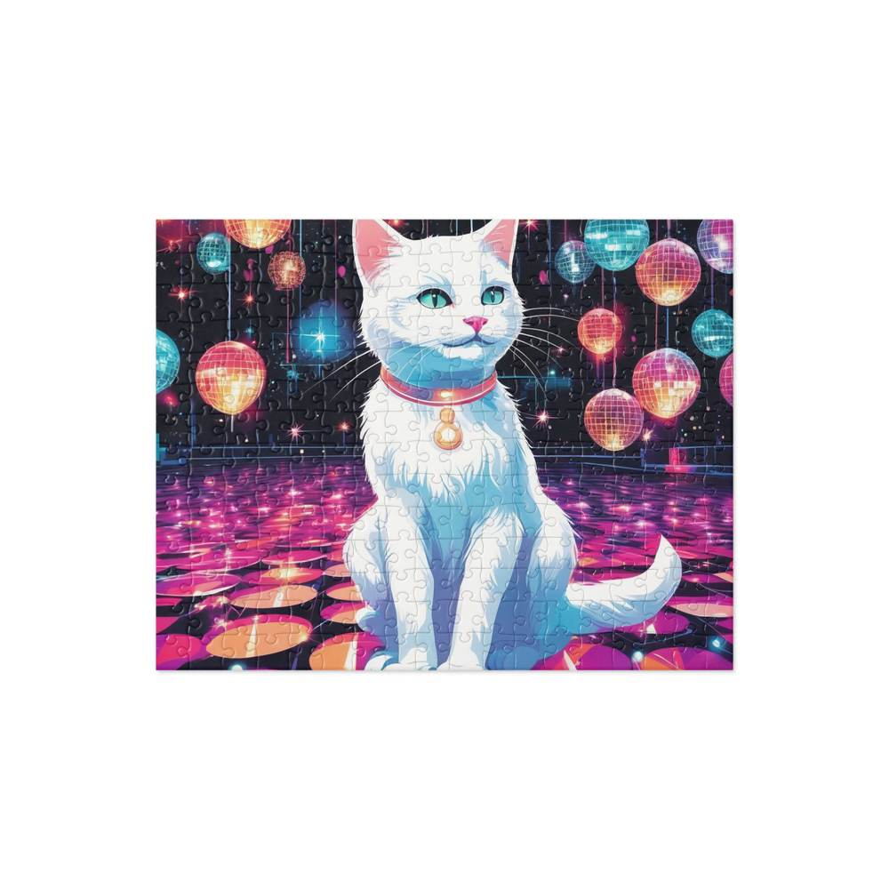 PugMug Custom White Companion Cat Jigsaw Puzzle