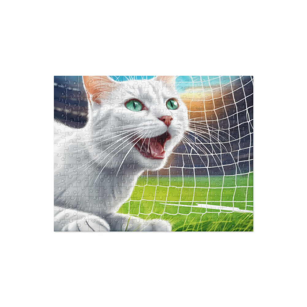 PugMug Custom White Companion Cat Jigsaw Puzzle