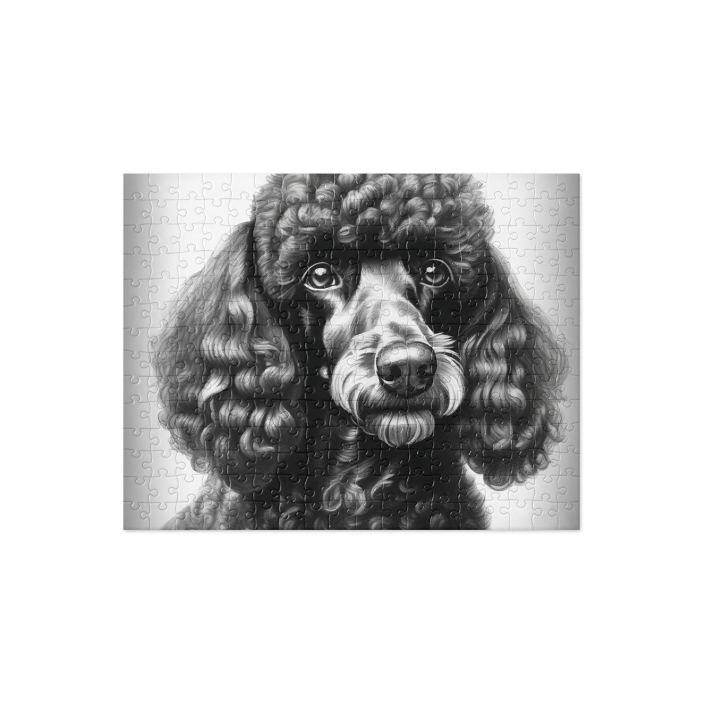 PugMug Custom Black Poodle Jigsaw Puzzle